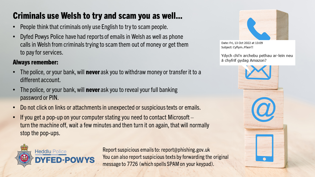 Welsh language Scams